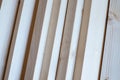 Planed pine slats