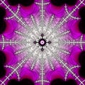 Medieval cross dark fractal with violet color Royalty Free Stock Photo