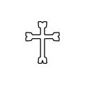 cross, day of the dead, mexico icon. Element of day the Dead in Mexico line icon. Thin line icon for website design and