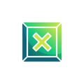Cross, delete button flat icon