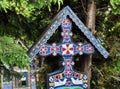 Cross detail in Sapanta merry cemetery Royalty Free Stock Photo