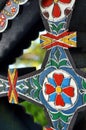 Cross detail in Sapanta merry cemetery