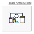 Cross device syncing color icon