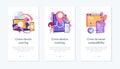 Cross-device using and operation app interface template. Royalty Free Stock Photo