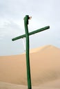Cross in the dunes Royalty Free Stock Photo