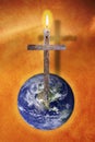The Cross and the Earth Royalty Free Stock Photo