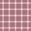 Cross fabric pattern background, velvet plaid texture check. Golf tartan seamless vector textile in red and antique white colors
