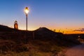 Cross fire Kampen, Sylt and a lantern at twilight