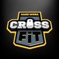 Cross fitness sport, logo emblem.