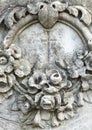 Cross on the old gravestone Royalty Free Stock Photo