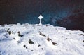 Cross on Galtymore Mountain Royalty Free Stock Photo