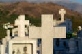 Cross on a grave in a Greek cemetery Royalty Free Stock Photo