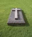 Cross on Grave Stone Royalty Free Stock Photo