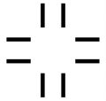 Cross-hair, target mark symbol. Align, precision or accuracy con