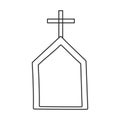 cross halloween tombstone death line bury icon