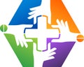 Cross hands logo