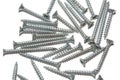 Cross head screws isolated on a white background