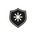 Cross health shield logo icon. Vector illustration. EPS 10.