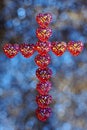 Cross of hearts, a holiday of love-Valentine`s day and an important religious event. The cross is a religious attribute, a