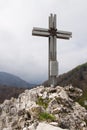 Cross on high mountain