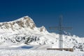 Cross on high mountain