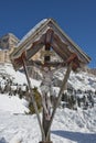 Cross on high mountain