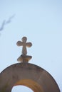 A cross high sen of a bell tower in CrÃÂ¨te - CrÃÂ¨te