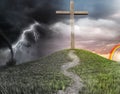 A cross on the hill concept of salvation