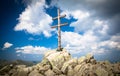 Cross on the hill Dumbier at Slovakia Royalty Free Stock Photo