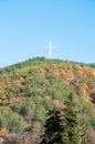 Cross on a hill near Blagoevgrad, Bulgaria Royalty Free Stock Photo