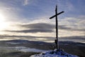 Cross hill top in winter