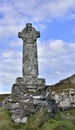 Cross of Historic Priory of Scottish Inner Hebridean Island Royalty Free Stock Photo