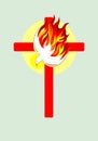 Cross and Holy spirit Royalty Free Stock Photo