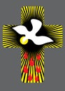 Cross with Holy spirit illustration Royalty Free Stock Photo