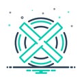 Mix icon for Cross, cancel and reject Royalty Free Stock Photo