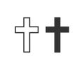 Cross icon. Cristian symbol. Sign holy vector