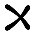 Cross icon flat vector design, cancel symbol Royalty Free Stock Photo
