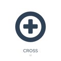 cross icon in trendy design style. cross icon isolated on white background. cross vector icon simple and modern flat symbol for Royalty Free Stock Photo