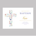 Baptism card illustration Royalty Free Stock Photo