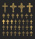 Cross icons set vector Royalty Free Stock Photo