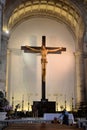 Cross inside Merida Cathedral Royalty Free Stock Photo