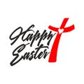 Cross of Jesus. Christ is risen. Easter illustration Royalty Free Stock Photo