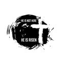 Cross of Jesus. Christ is risen. Easter illustration Royalty Free Stock Photo