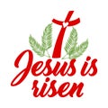 Cross of Jesus. Christ is risen. Easter illustration Royalty Free Stock Photo
