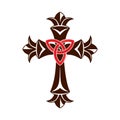 The Cross of Jesus Christ and trinity symbol.