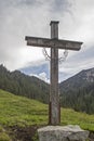 Cross in Karwendel mountains Royalty Free Stock Photo