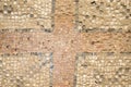 Cross laid out of a mosaic on the floor in the Nabatean city of Mamshit