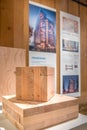 Cross Laminated Timber CLT Exhibit Royalty Free Stock Photo