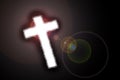 Cross with lensflare Royalty Free Stock Photo