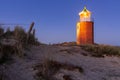 Cross light Kampen during the blue hour at dusk Royalty Free Stock Photo